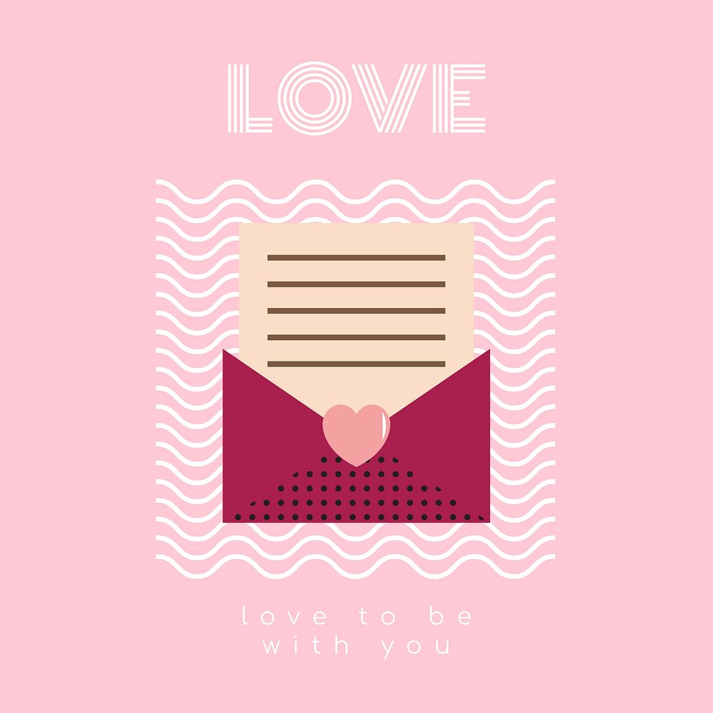 Love to be with you on Valentine's day vector