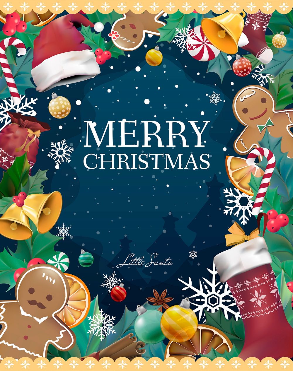 Christmas greeting card vector