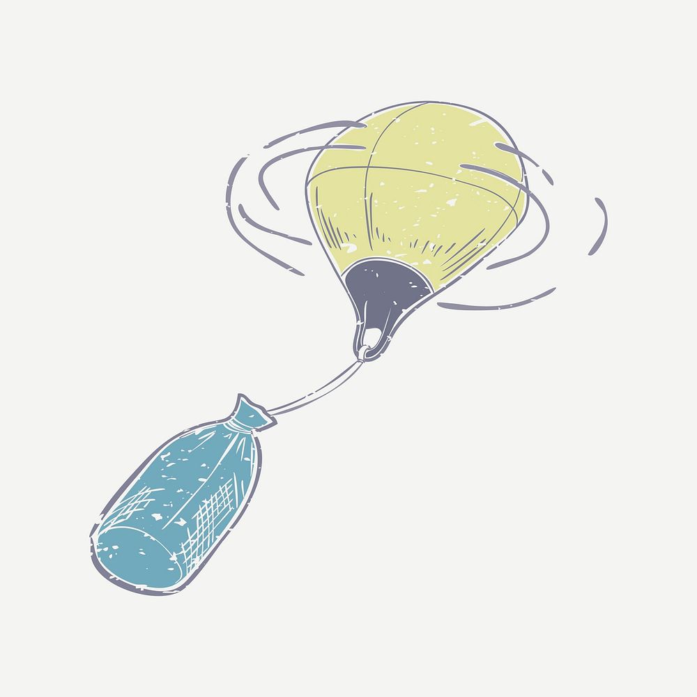 Buoy linocut in cute illustration