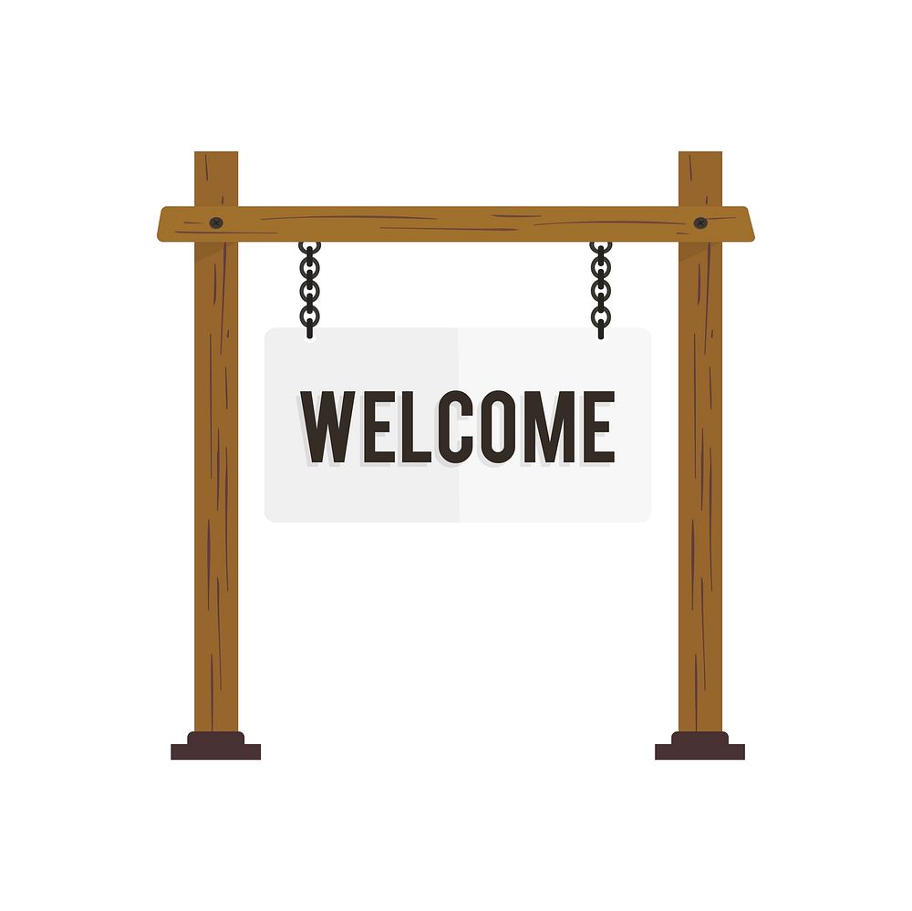 Illustration of welcome sign vector