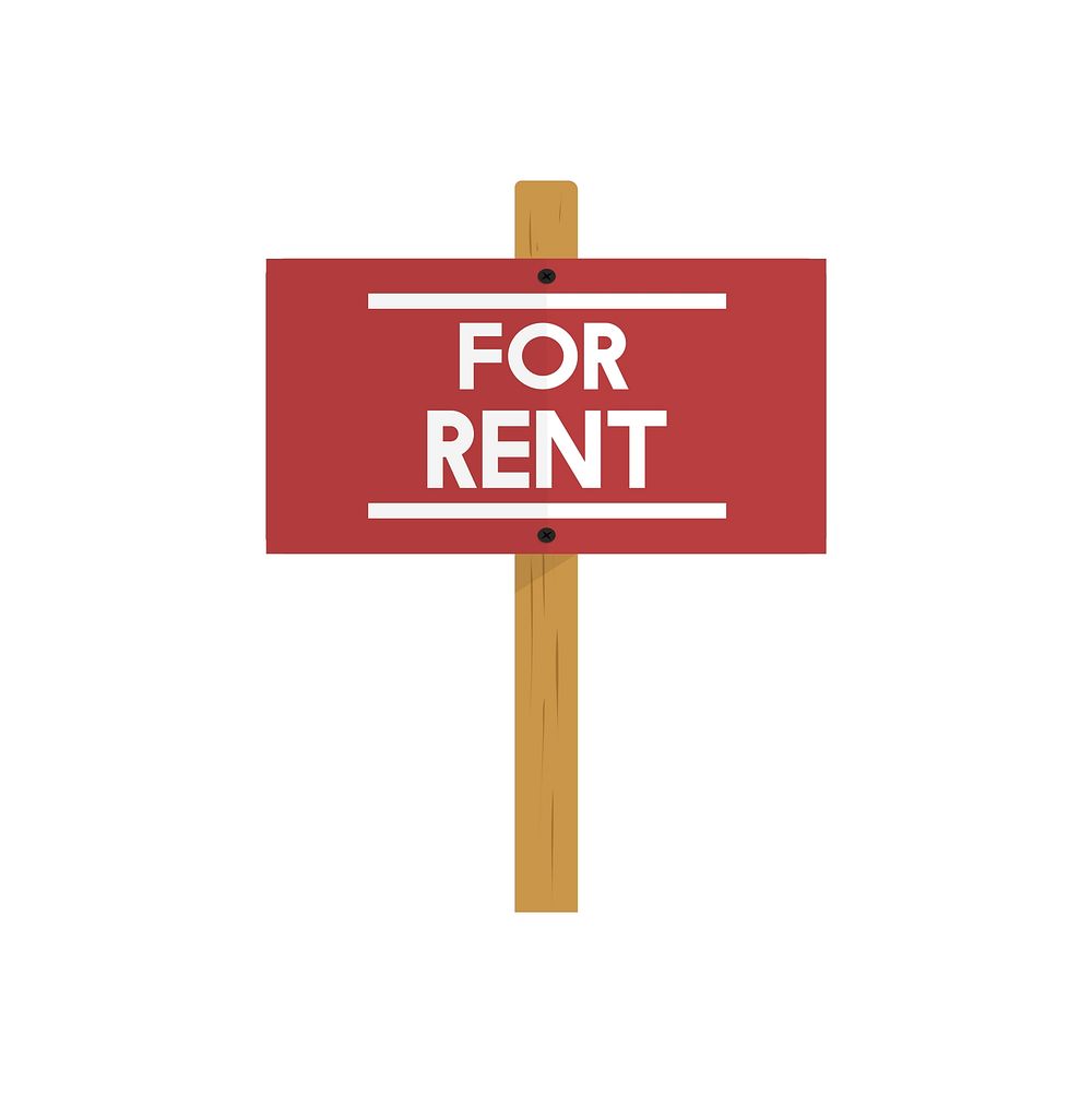 Illustration of real estate rental sign vector