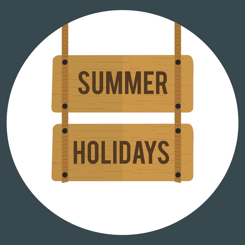 Illustration of summer holiday sign vector