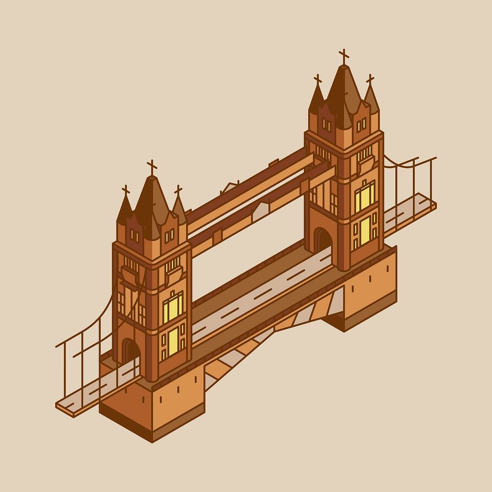 Illustration of London bridge in UK