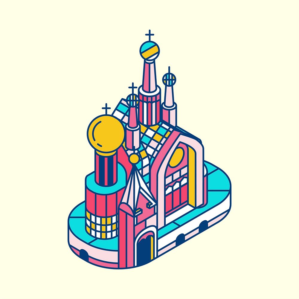 Illustration of Church of the Savior on Blood Russia