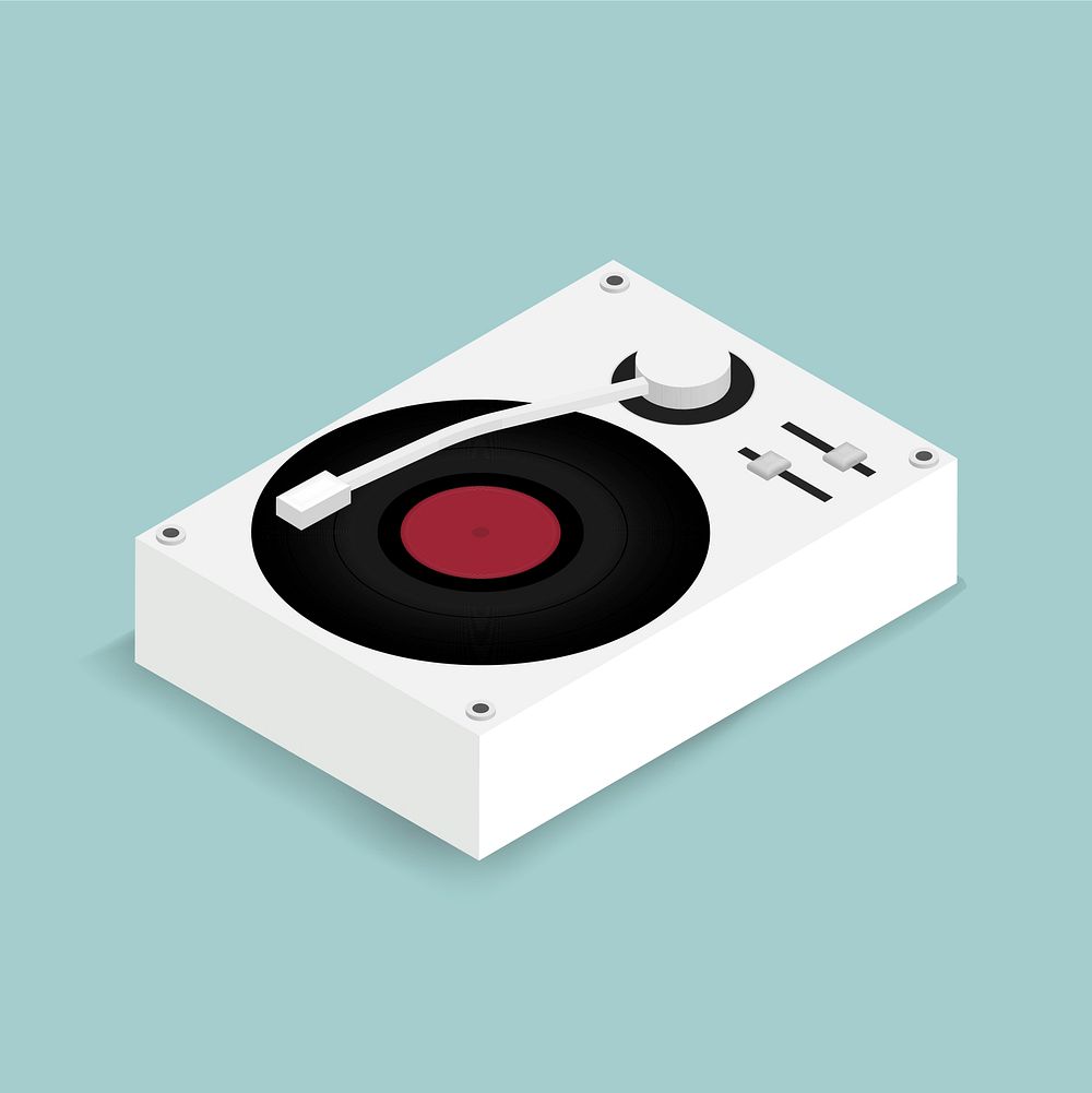 Vector icon of music truntable