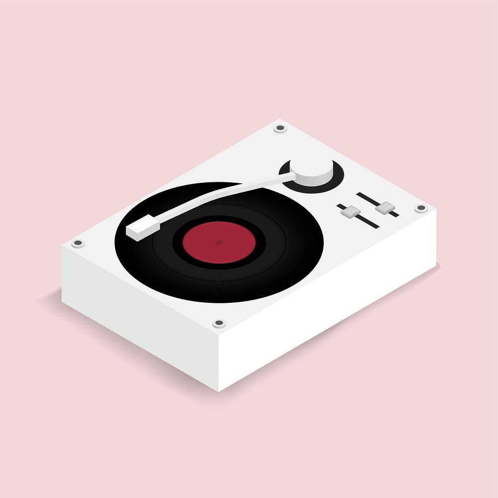 Vector icon of music truntable