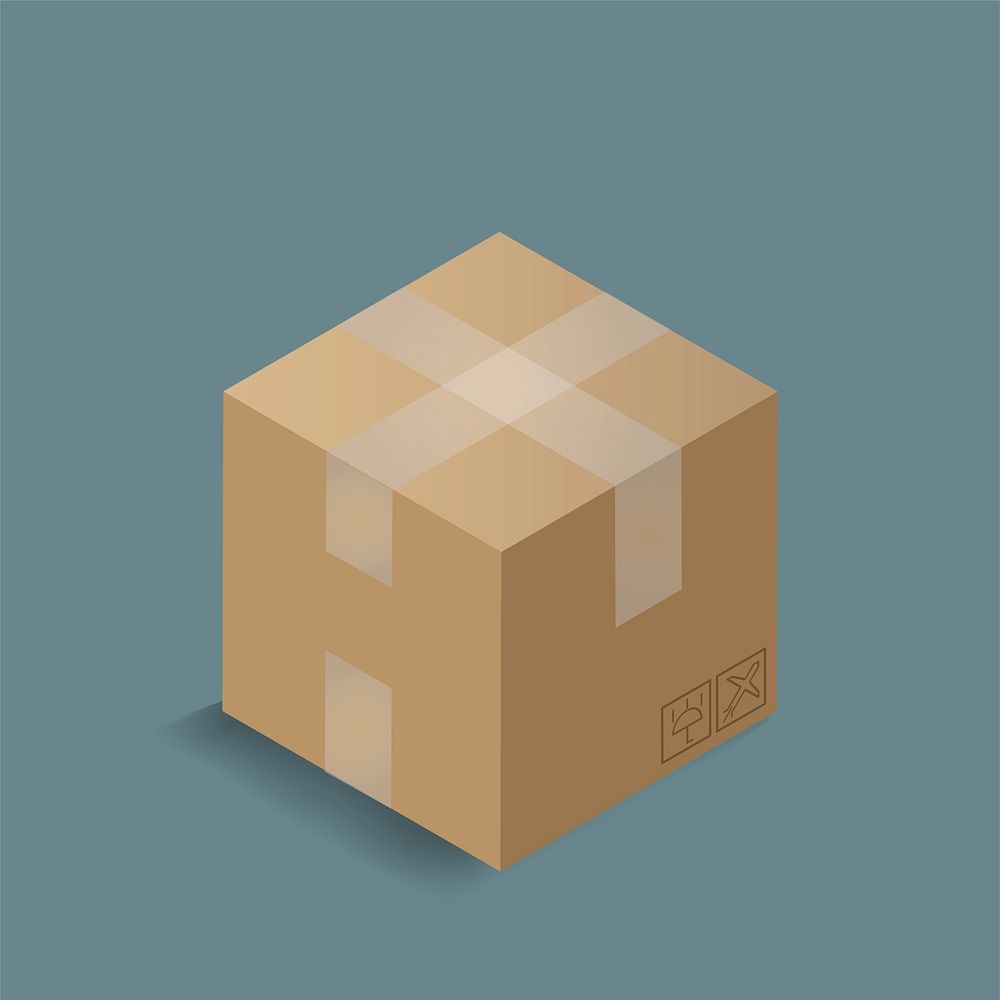 Vector of container box icon