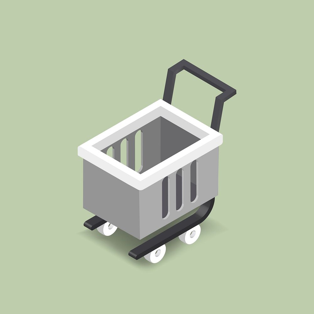 Vector image of shopping cart