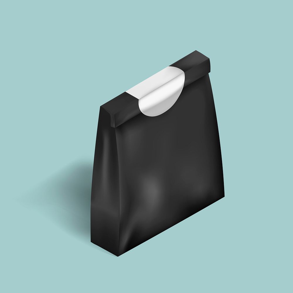 Vector of black pouch bag icon