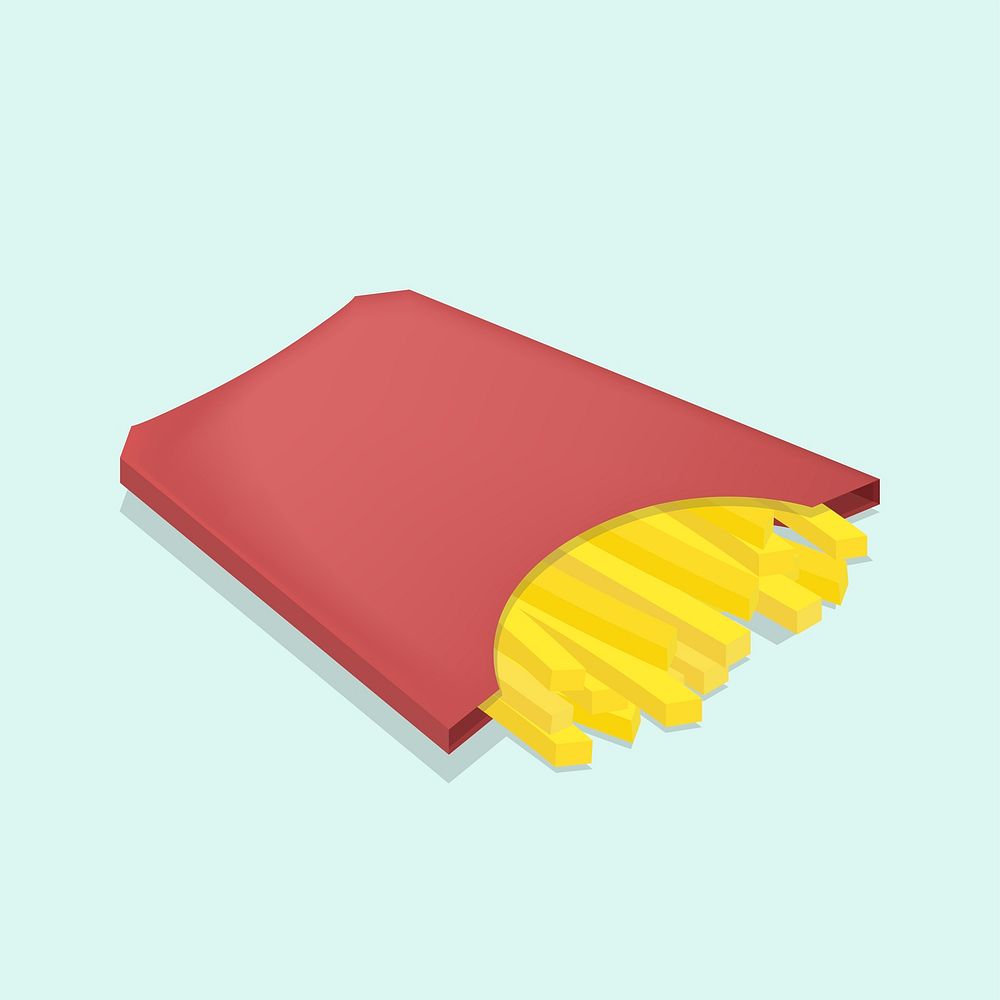 Vector icon of french fries