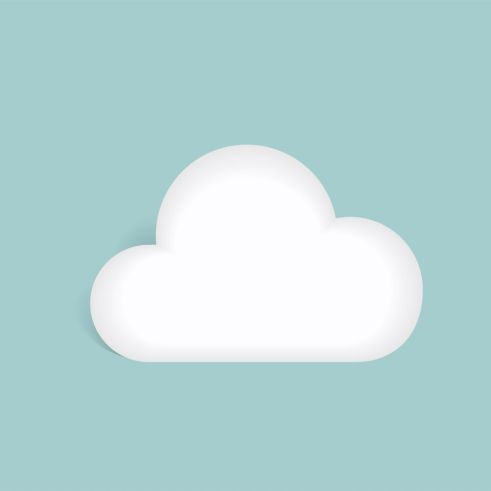 Vector icon of storage cloud
