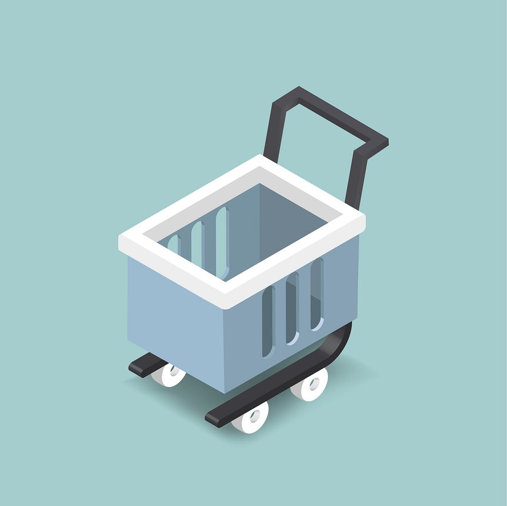 Vector image of shopping cart