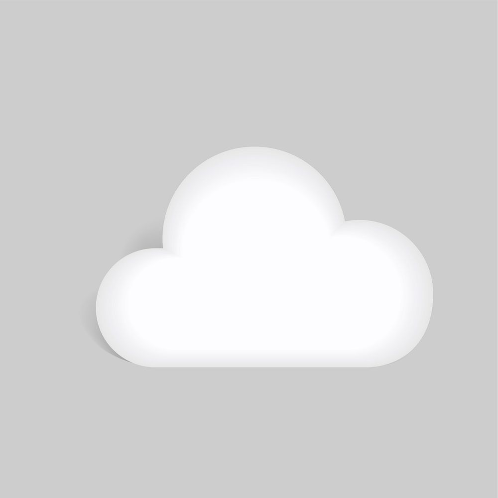 Vector icon of storage cloud