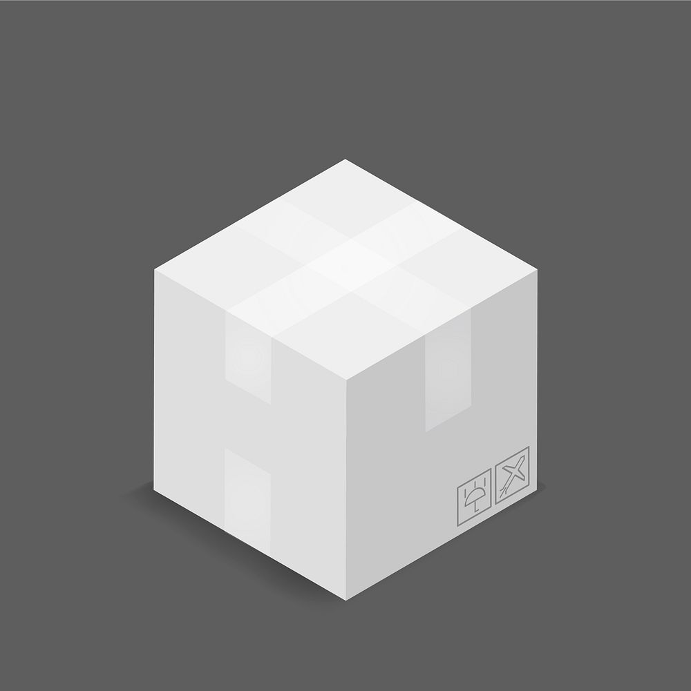 Vector image of parcel box icon