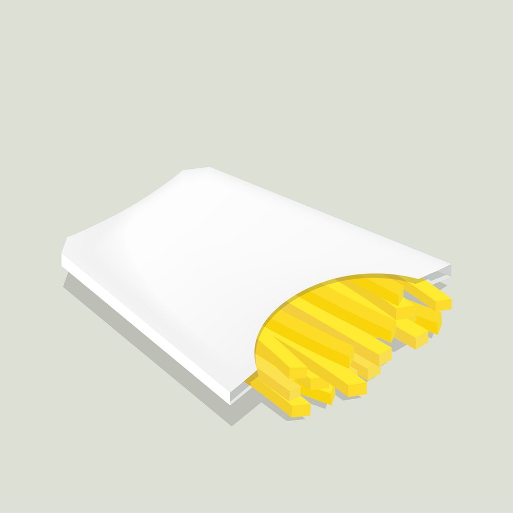 Vector icon of french fries