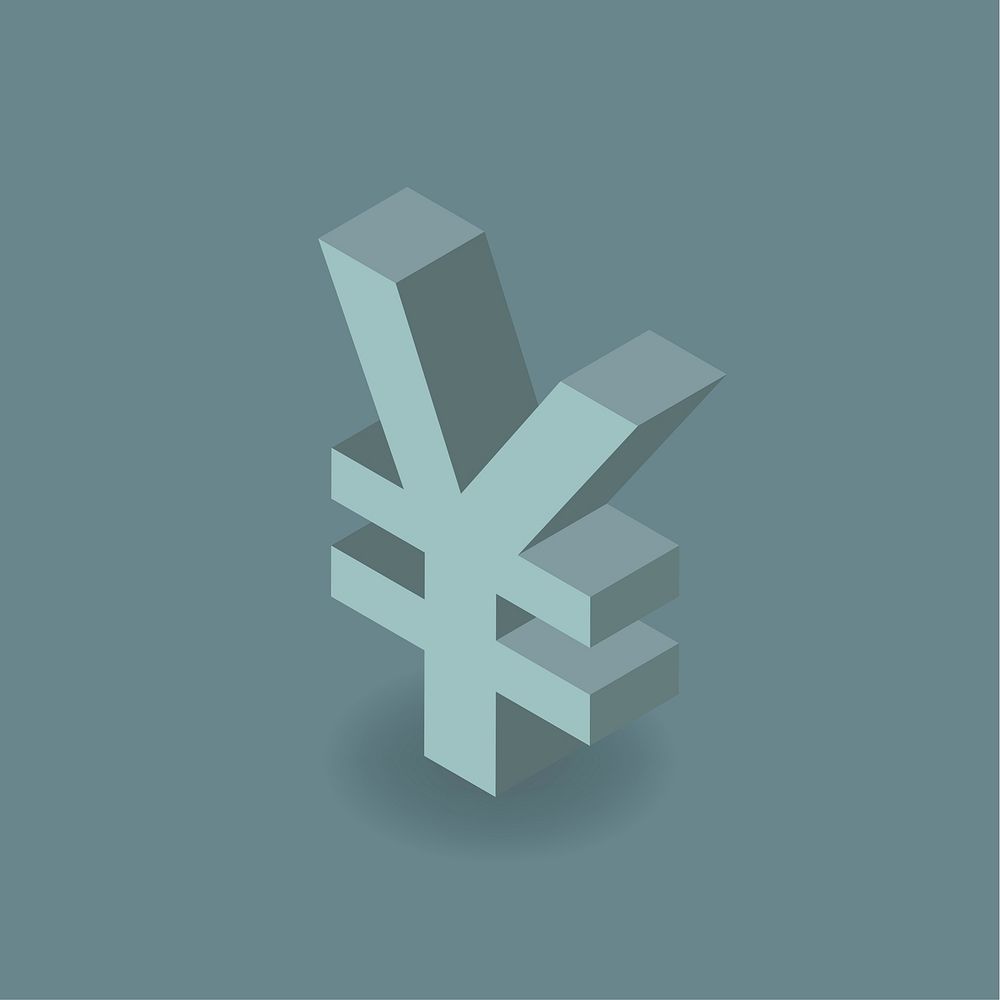 Vector icon of Japanese Yen currency symbol
