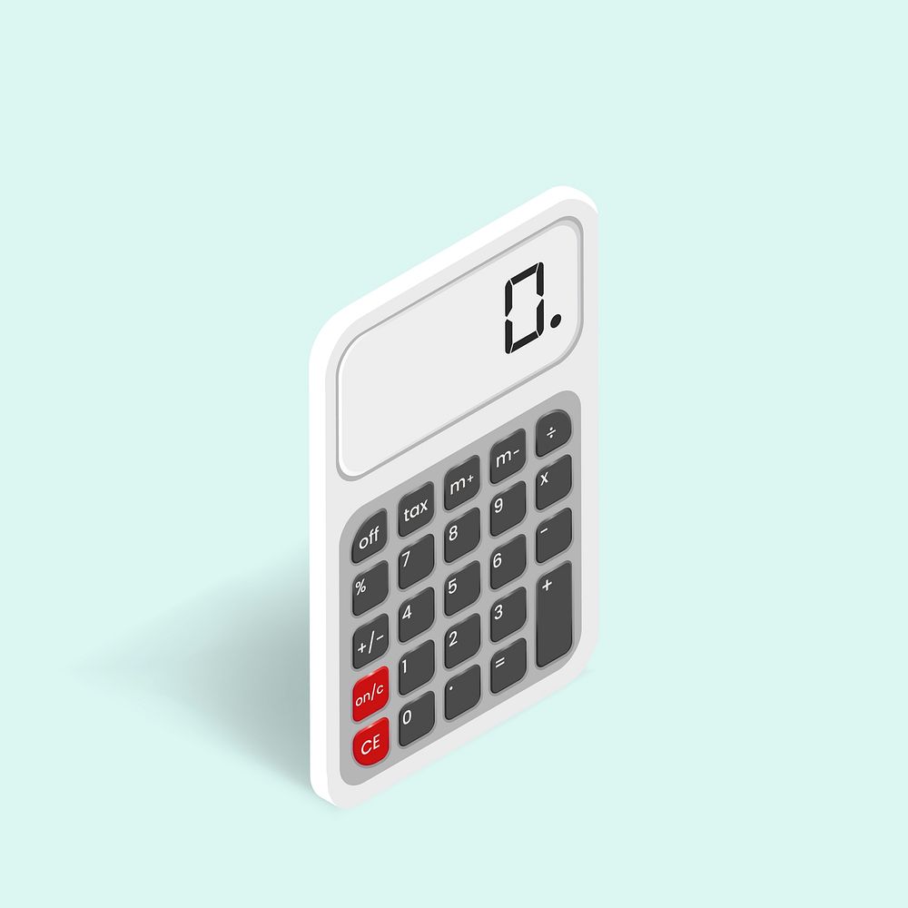 Vector image of calculator icon