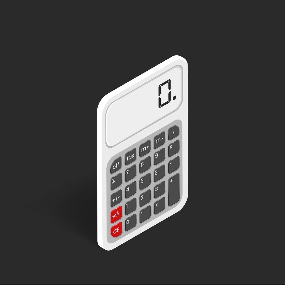 Vector image of calculator icon