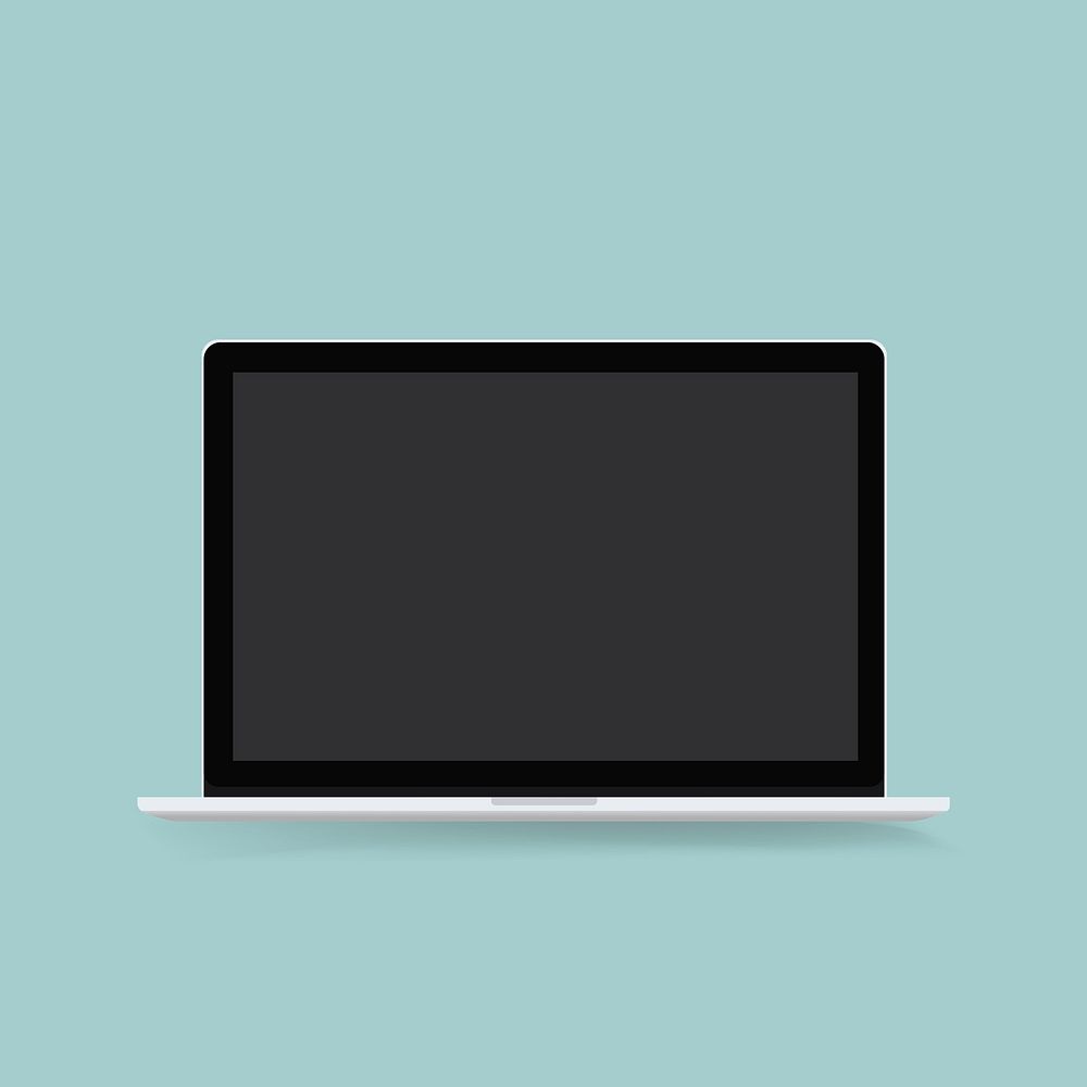 Vector icon of computer laptop