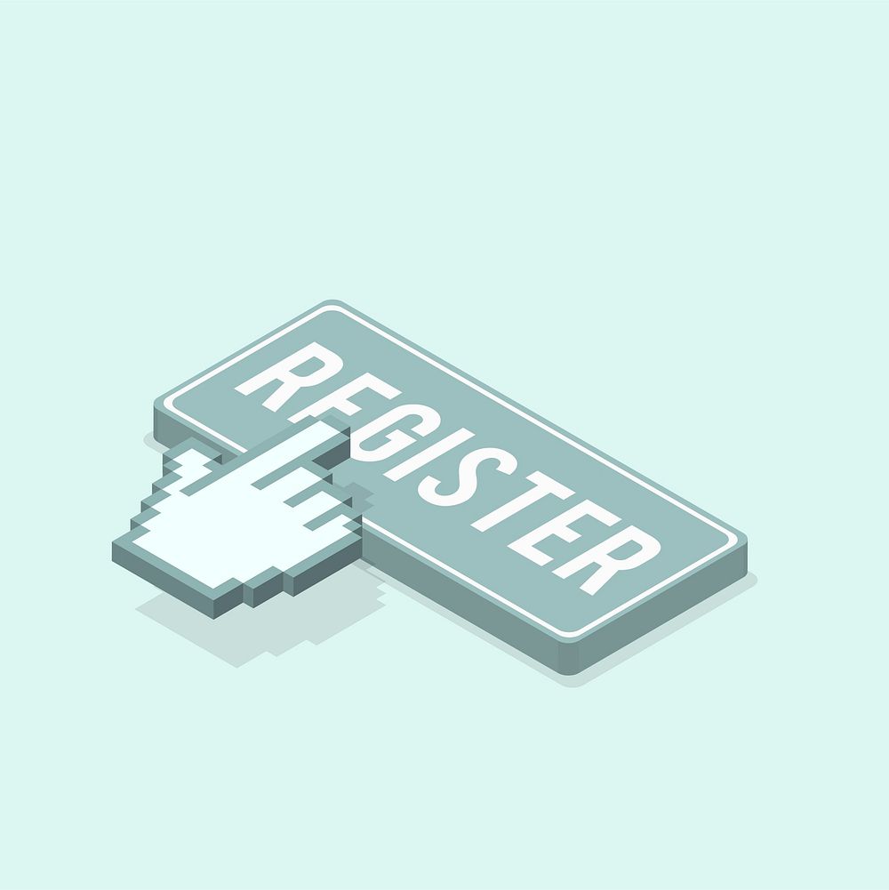 Vector image of register bar icon