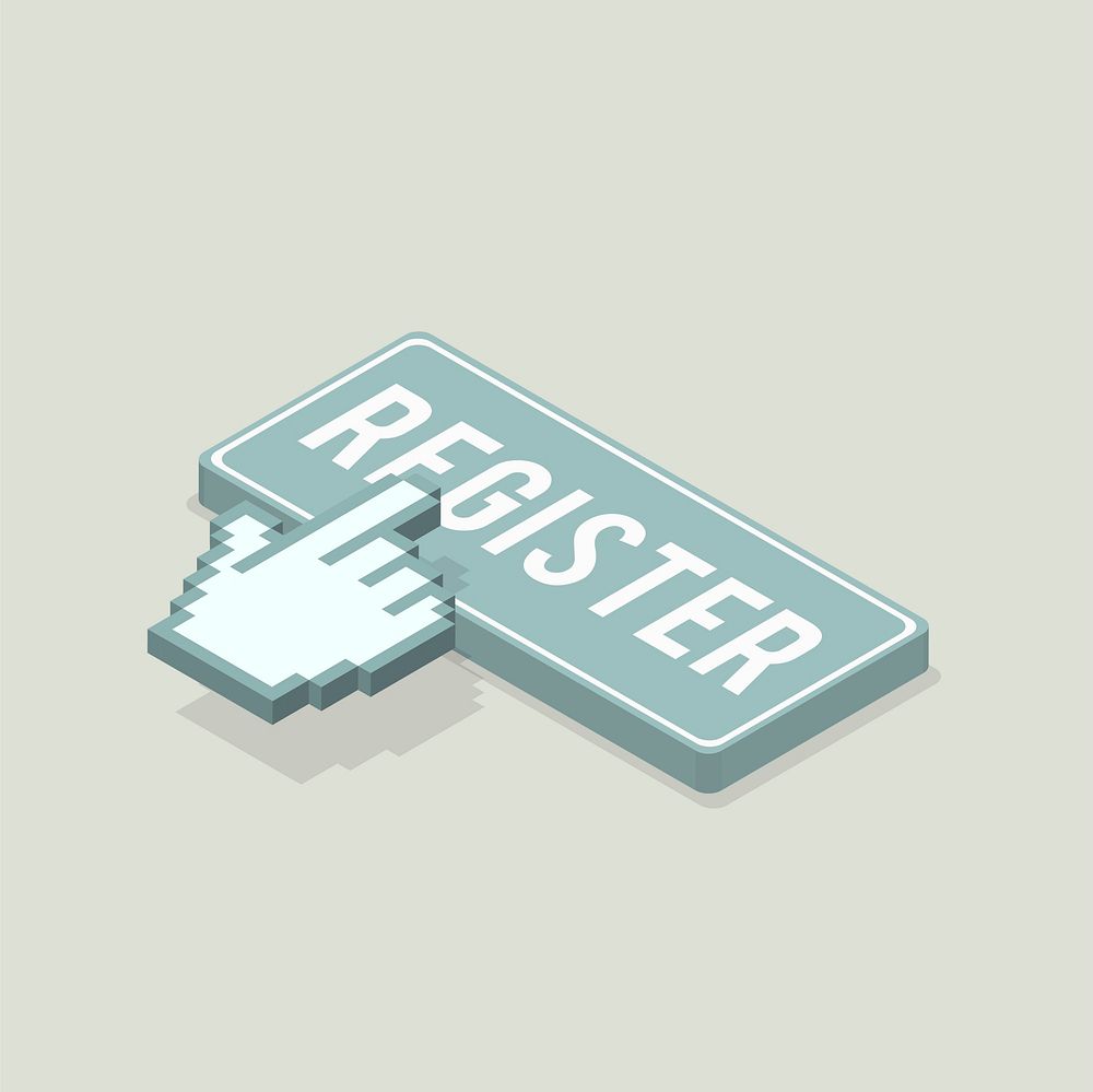 Vector image of register bar icon