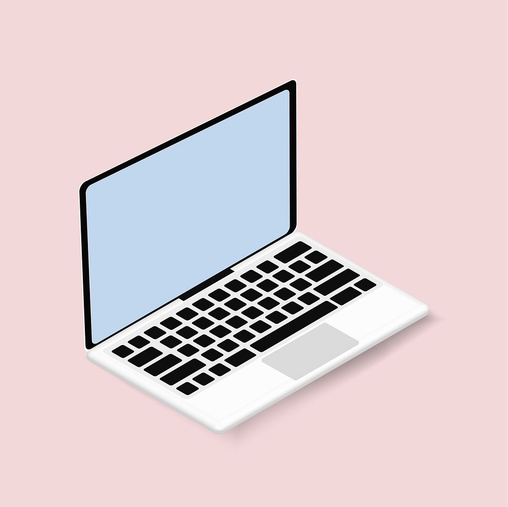 Vector icon of computer laptop icon
