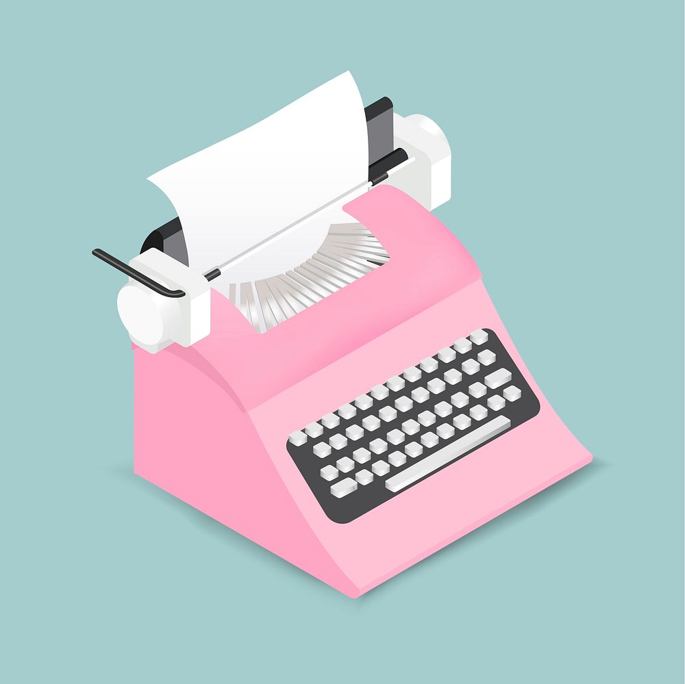 Vector of retro typewriter icon
