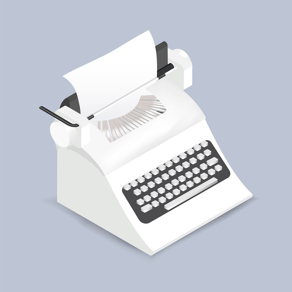 Vector of retro typewriter icon