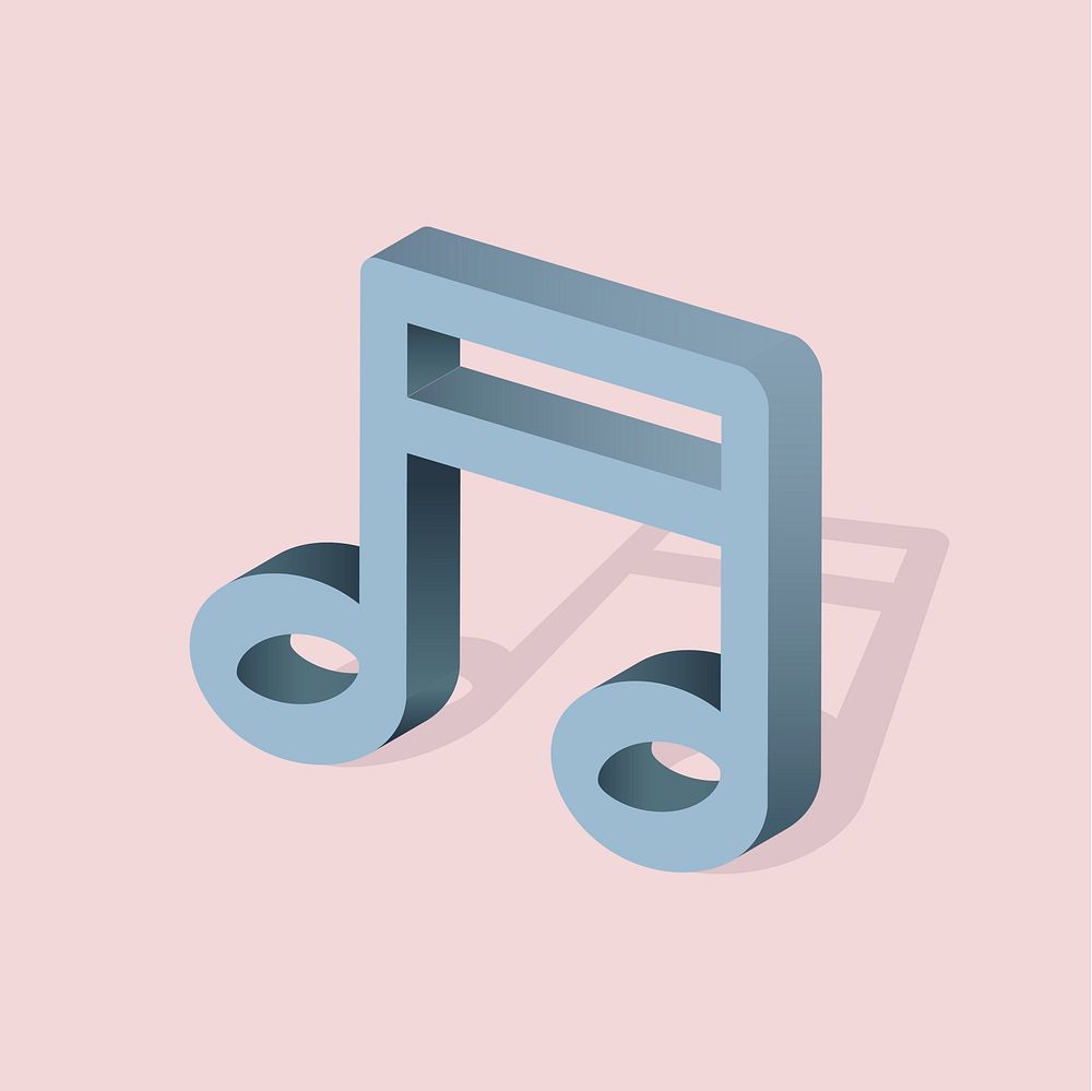 Vector icon of music note