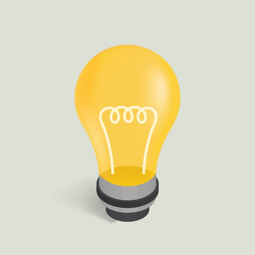 Vector image of a light bulb icon
