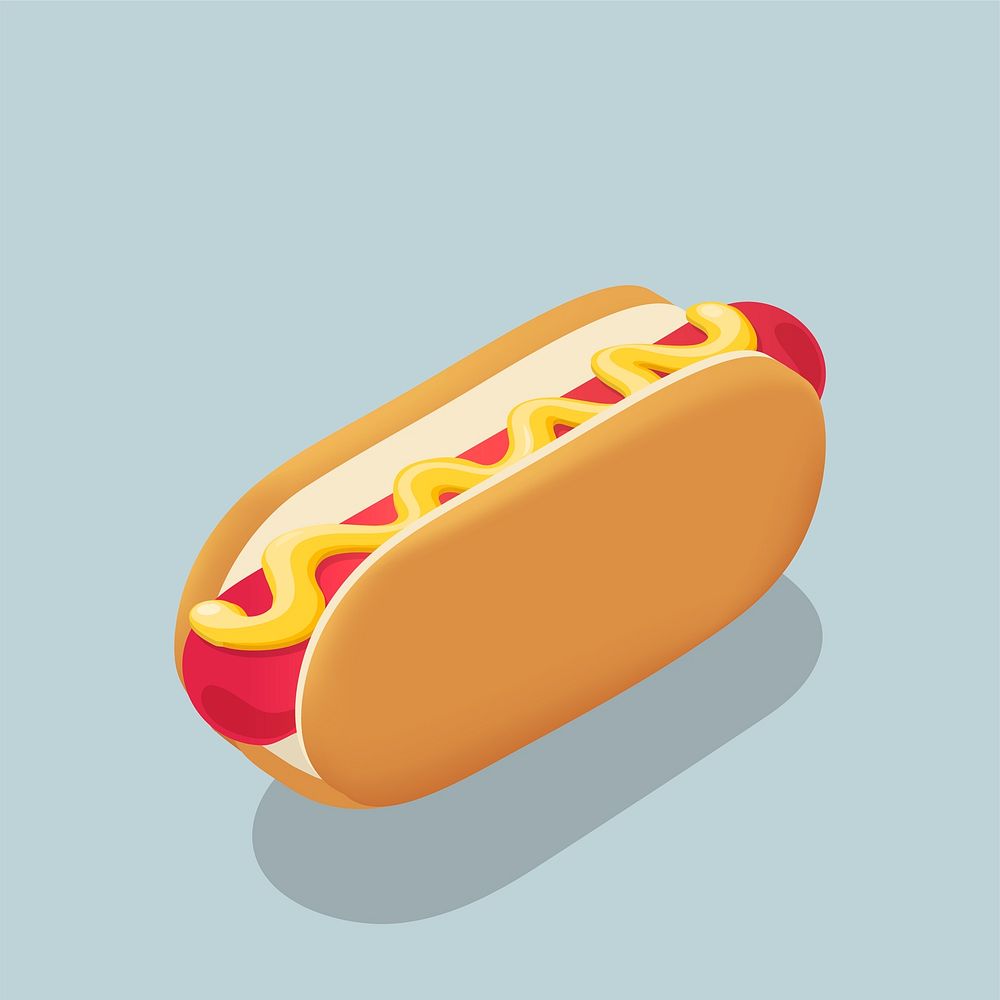 Vector of hot dog icon