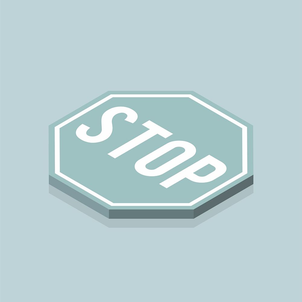 Vector of stop sign icon