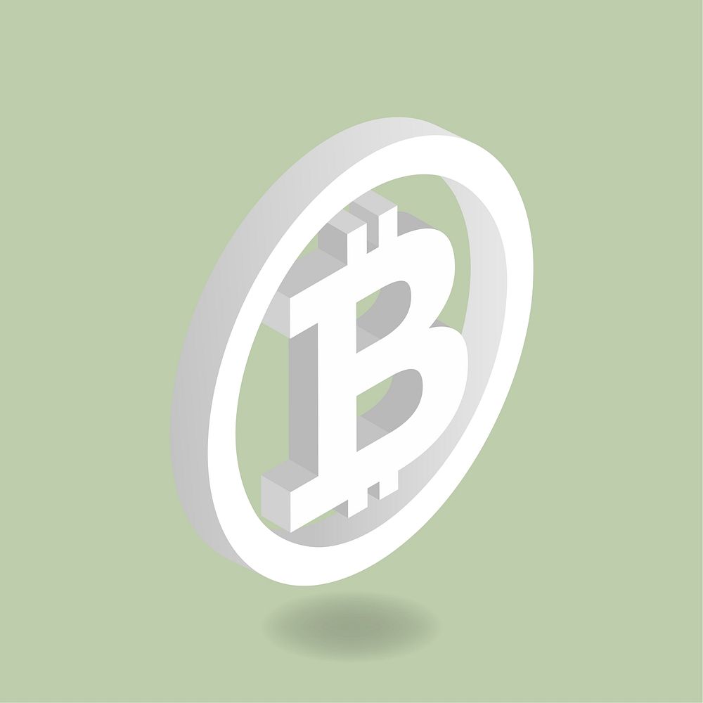Vector icon of bitcoin icon