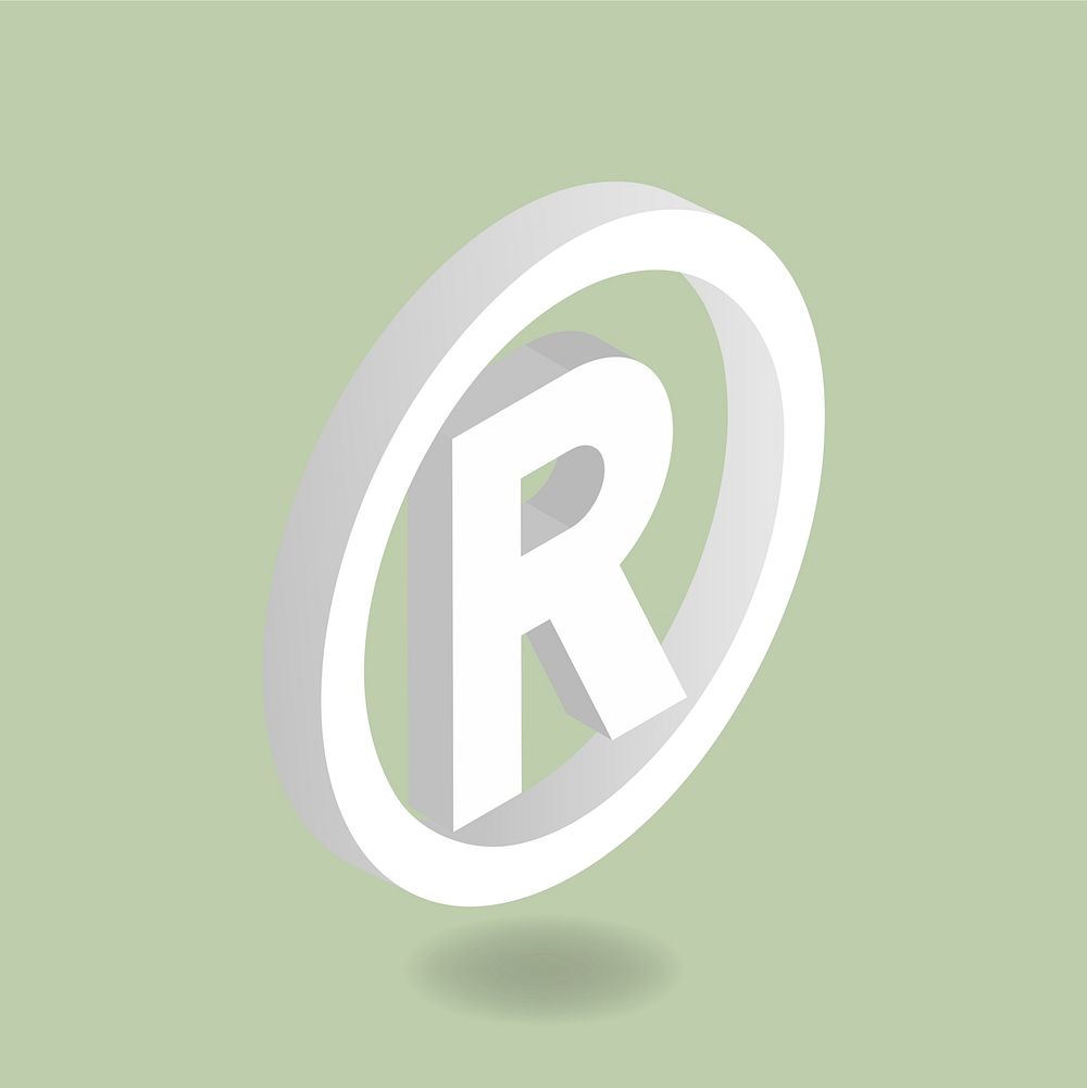 Vector image of trademark icon