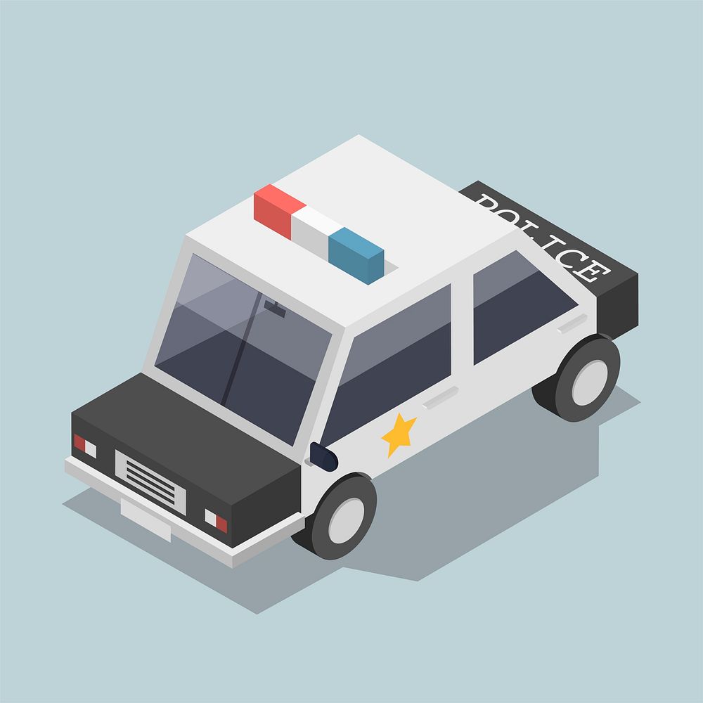 Vector of police car icon