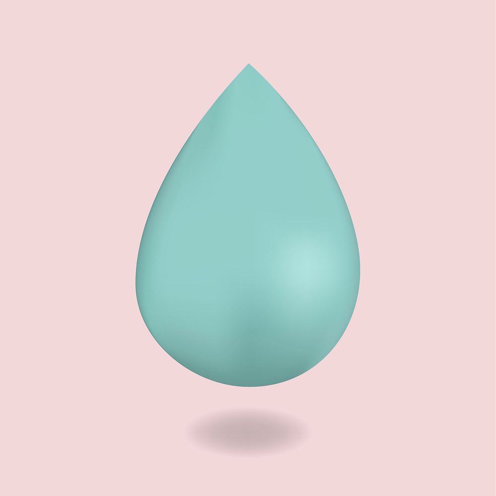 Vector image of water drop icon