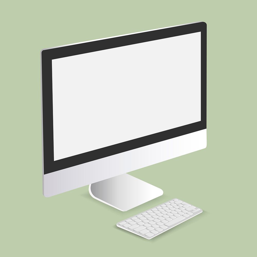 Vector of computer and keyboard icon