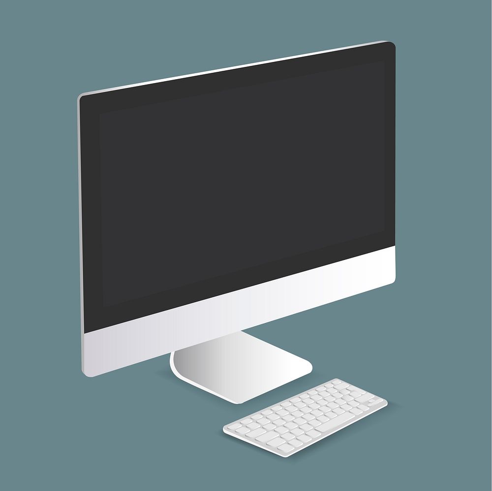 Vector of computer and keyboard icon