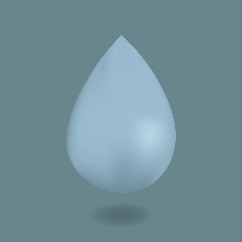 Vector image of water drop icon