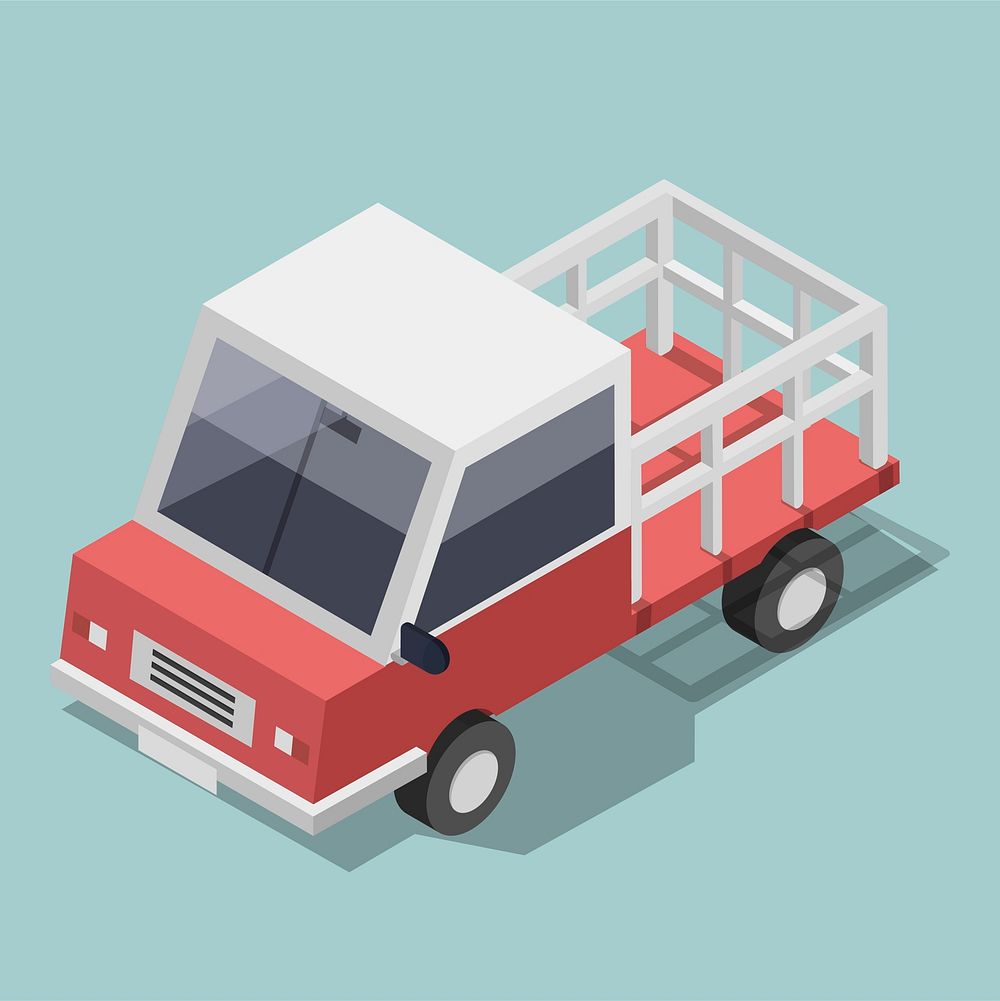 Vector of red truck icon