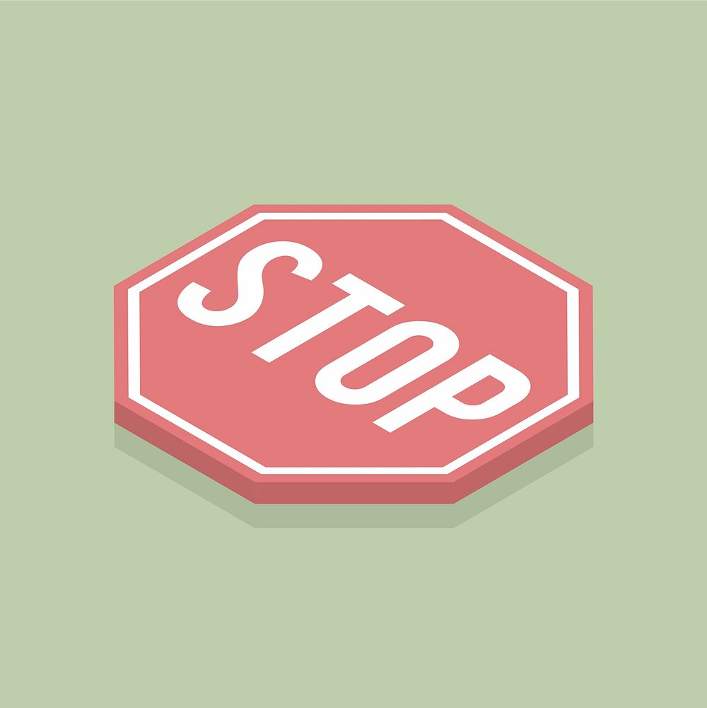 Vector of stop sign icon
