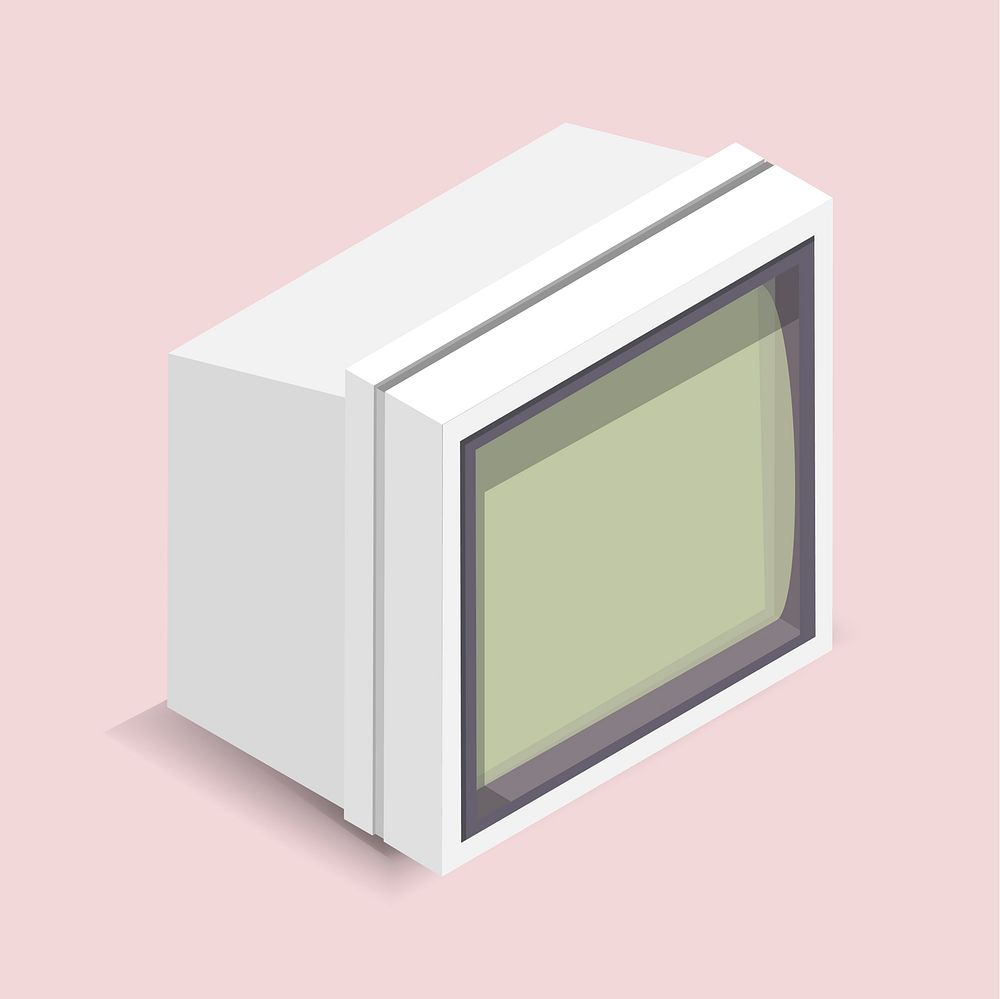 Vector illustration of computer monitor
