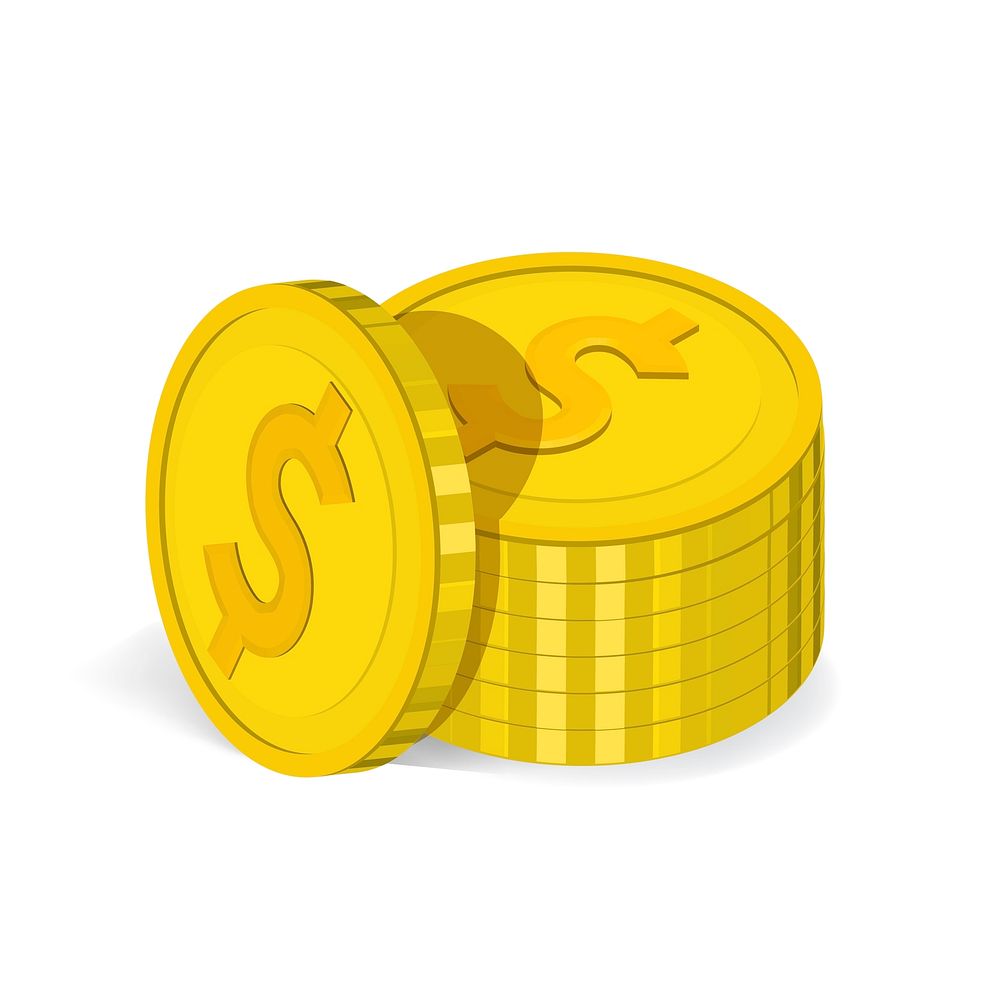 Vector of coins stack icon