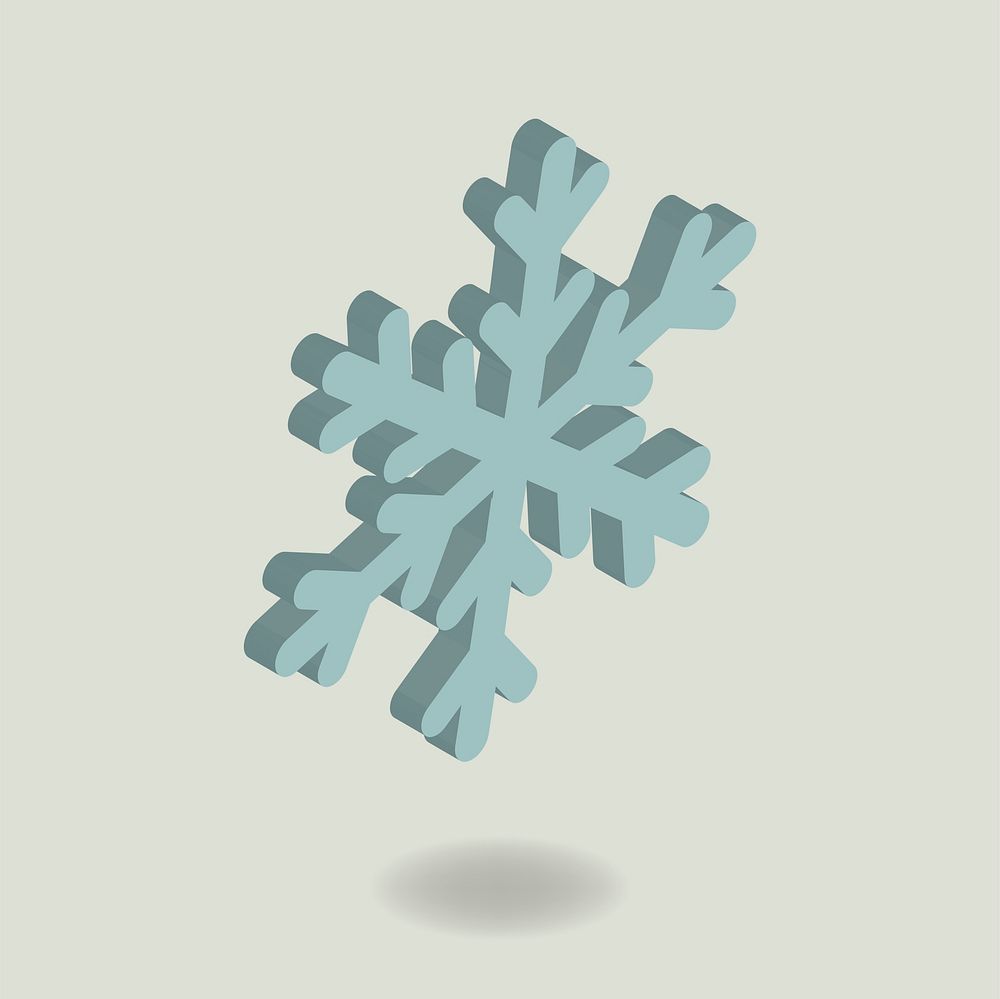 Vector icon of snow flake icon