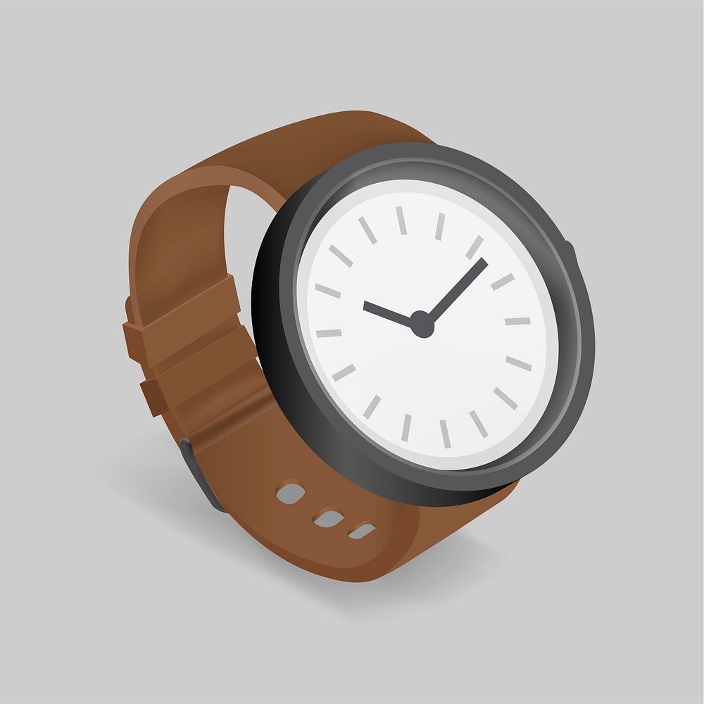 Vector icon of hand watch