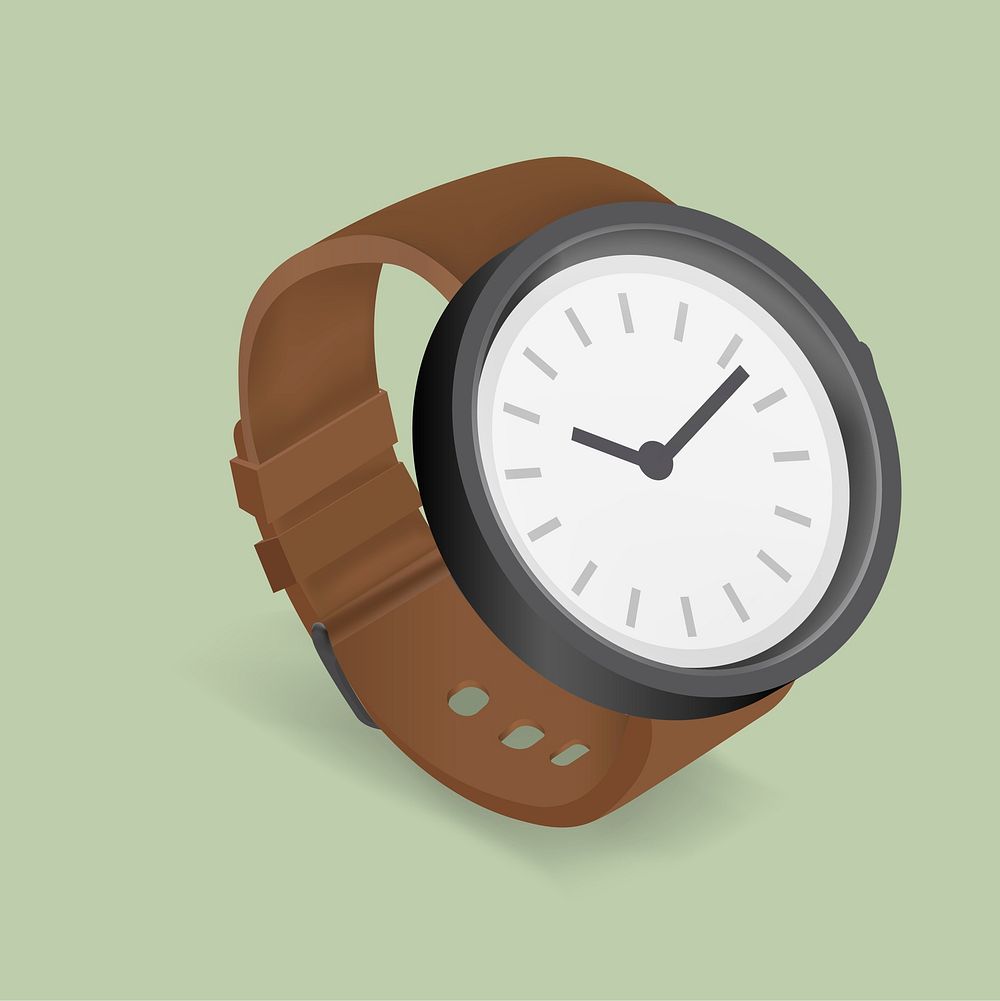 Vector icon of hand watch