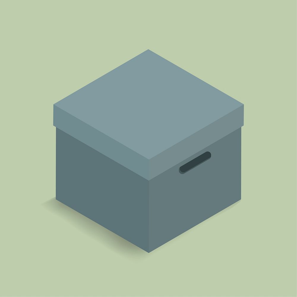 Vector of 3D container box icon