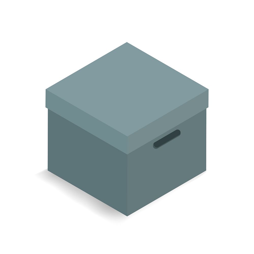 Vector of 3D container box icon