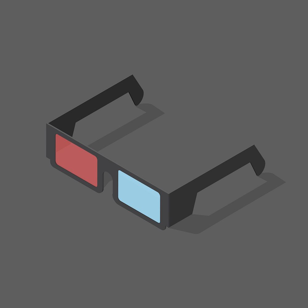 Vector of 3d glasses icon