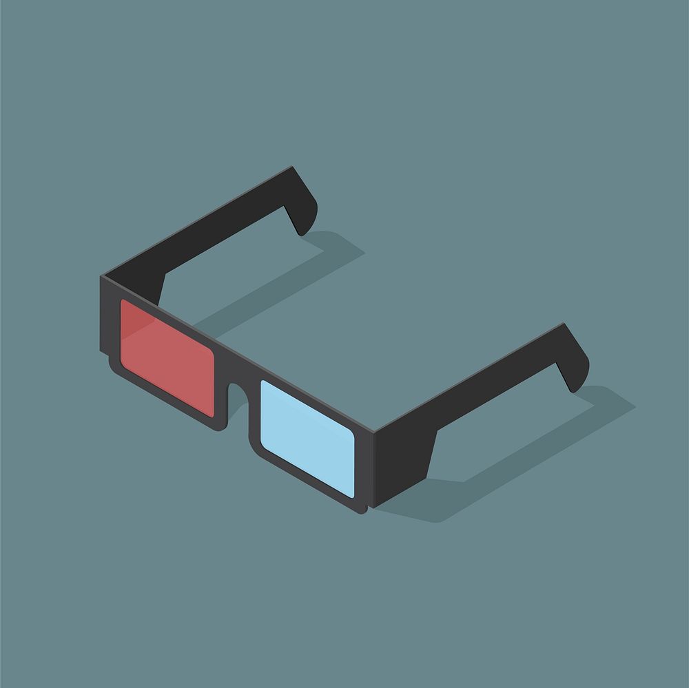 Vector of 3d glasses icon